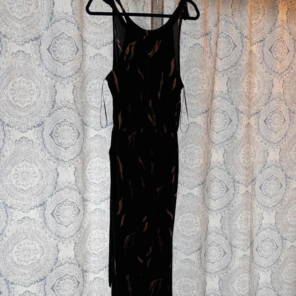 Elegant Black and Brown Women's Dress